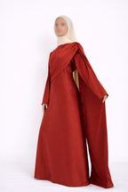 Robe Orange à Volants – Élégance & Raffinement ✨