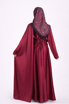 Robe à Volants Bordeaux – Élégance & Raffinement ✨
