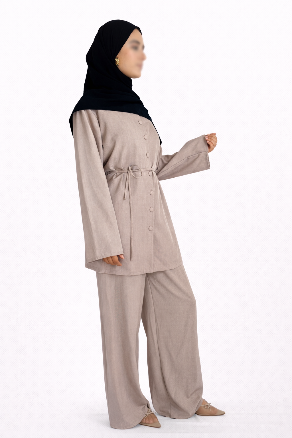 Ensemble Deux Pièces Beige – Élégance & Neutralité Chic ✨